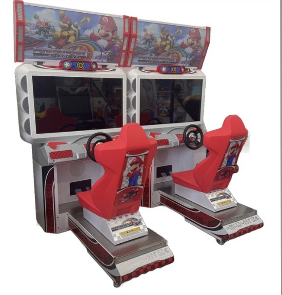 Mario Kart DX racing arcade machine by BounceParkSG