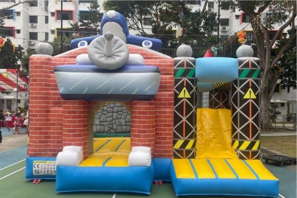 Airplane themed bouncy castle by BounceParkSG