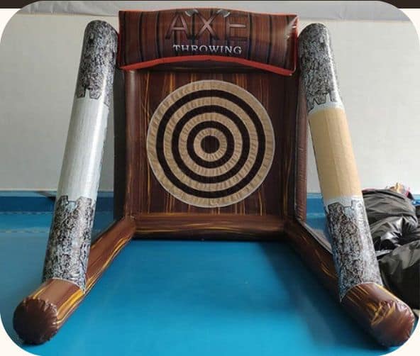 Axe Toss inflatable game by BounceParkSG