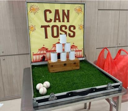 Can Toss carnival game by BounceParkSG