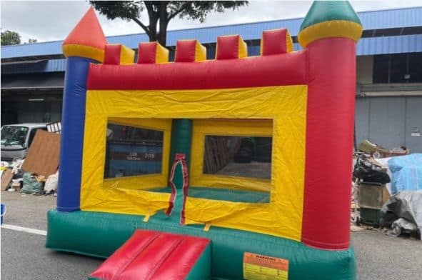 Colourful classic bouncy castle by BounceParkSG