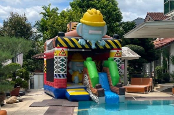 Construction themed bouncy castle by BounceParkSG