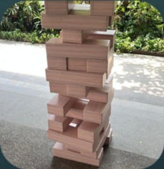 Giant Jenga Deluxe game by BounceParkSG