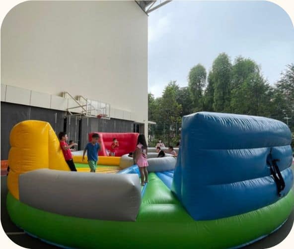 Hungry Hippo inflatable game by BounceParkSG