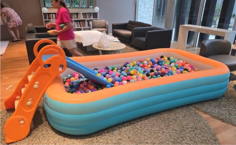 Inflatable ball pit with slide by BounceParkSG