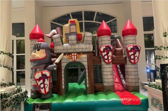 Kingdom City themed bouncy castle by BounceParkSG