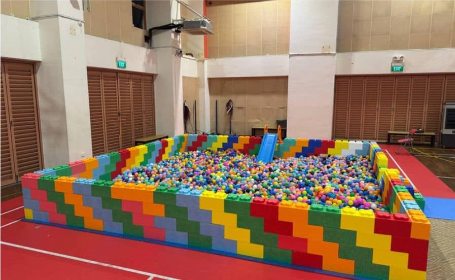 LEGO-block themed ball pit by BounceParkSG