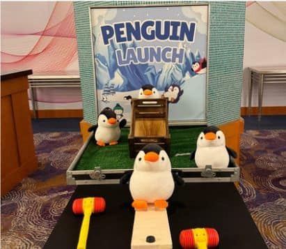 Penguin Launch carnival game by BounceParkSG