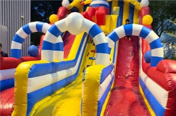 Snowman themed bouncy castle by BounceParkSG