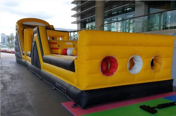 The 16m Obstacle inflatable course by BounceParkSG