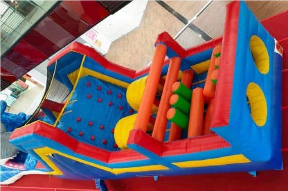 The 9m Obstacle inflatable course by BounceParkSG
