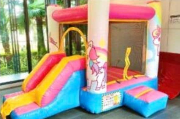 Unicorn themed bouncy castle by BounceParkSG