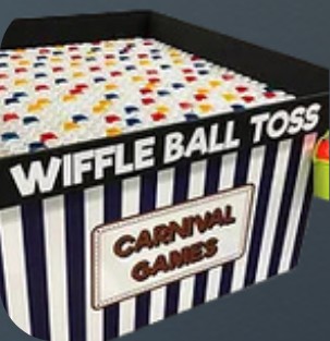 Deluxe Wiffle Ball Toss carnival game by BounceParkSG
