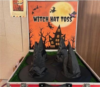 Witch Hat Toss carnival game by BounceParkSG