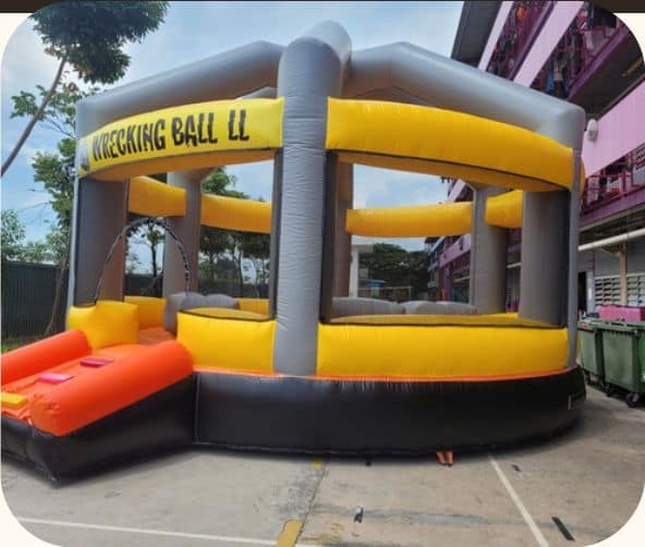 Wrecking Ball inflatable game by BounceParkSG
