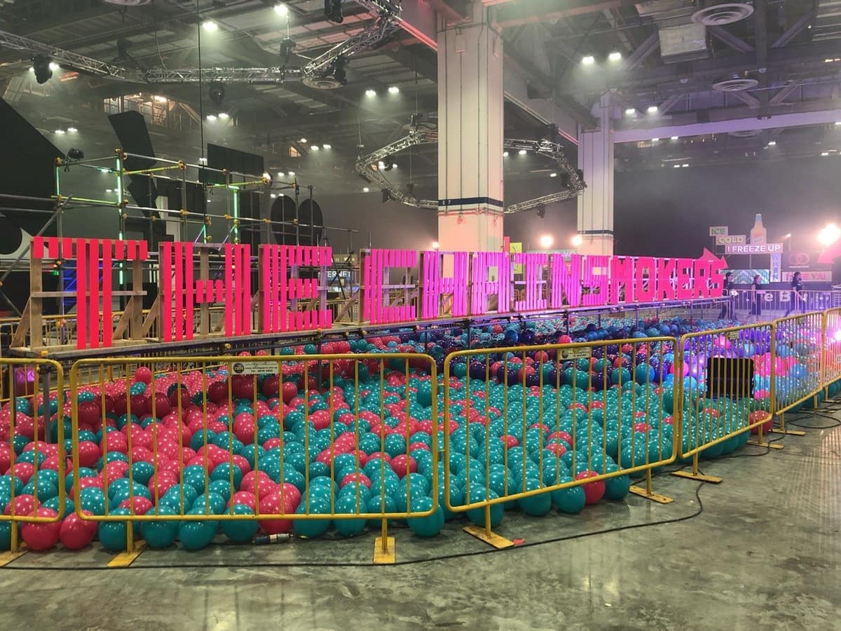 Large ball pit installation at an expo hall