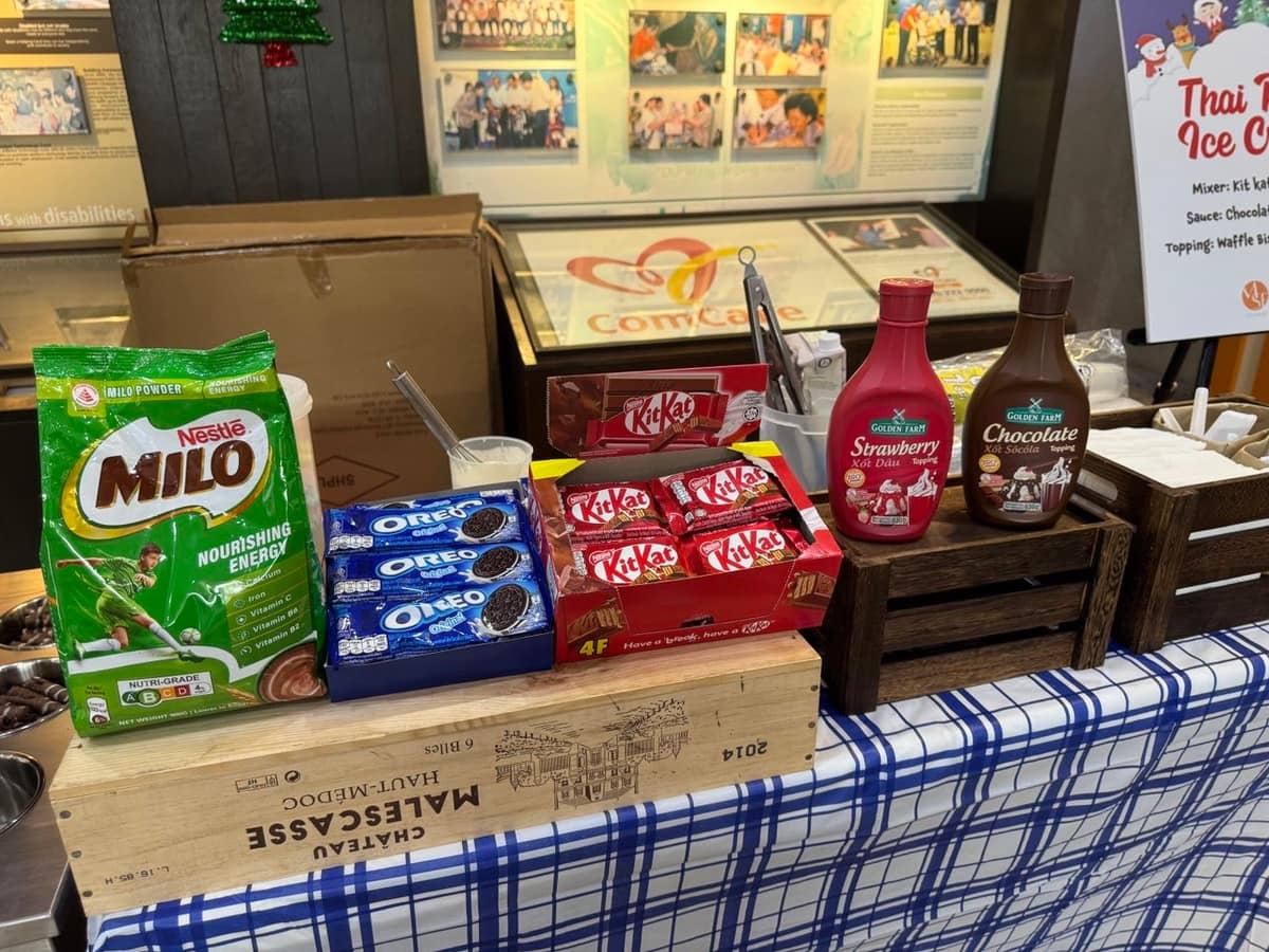 DIY muah chee station at a beach event