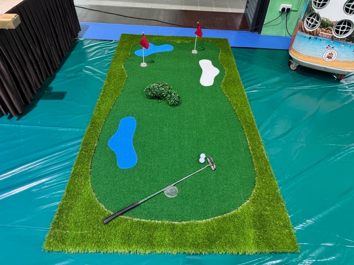 Mini golf lane at an event