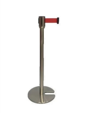 Retractable Queue Pole (Silver) for rent from BounceParkSG