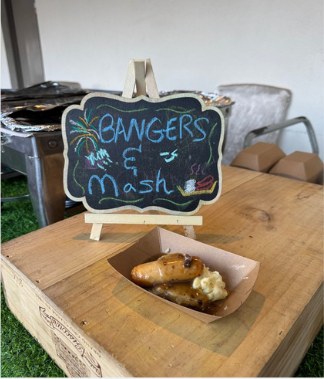Bangers & Mash live station at a BounceParkSG event