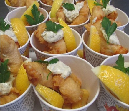 Fish and Chips live station at a BounceParkSG event