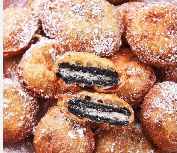 Fried Oreo live station at a BounceParkSG event
