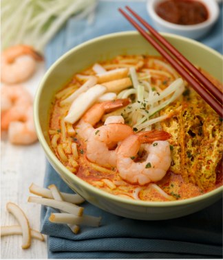 Laksa live station at a BounceParkSG event