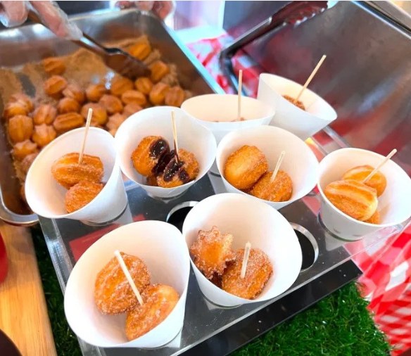 Mini Churros live station at a BounceParkSG event