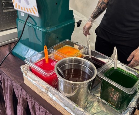 Snow Cones live station at a BounceParkSG event