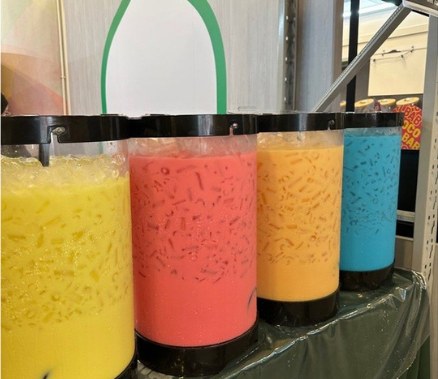 Traditional Drinks live station at a BounceParkSG event